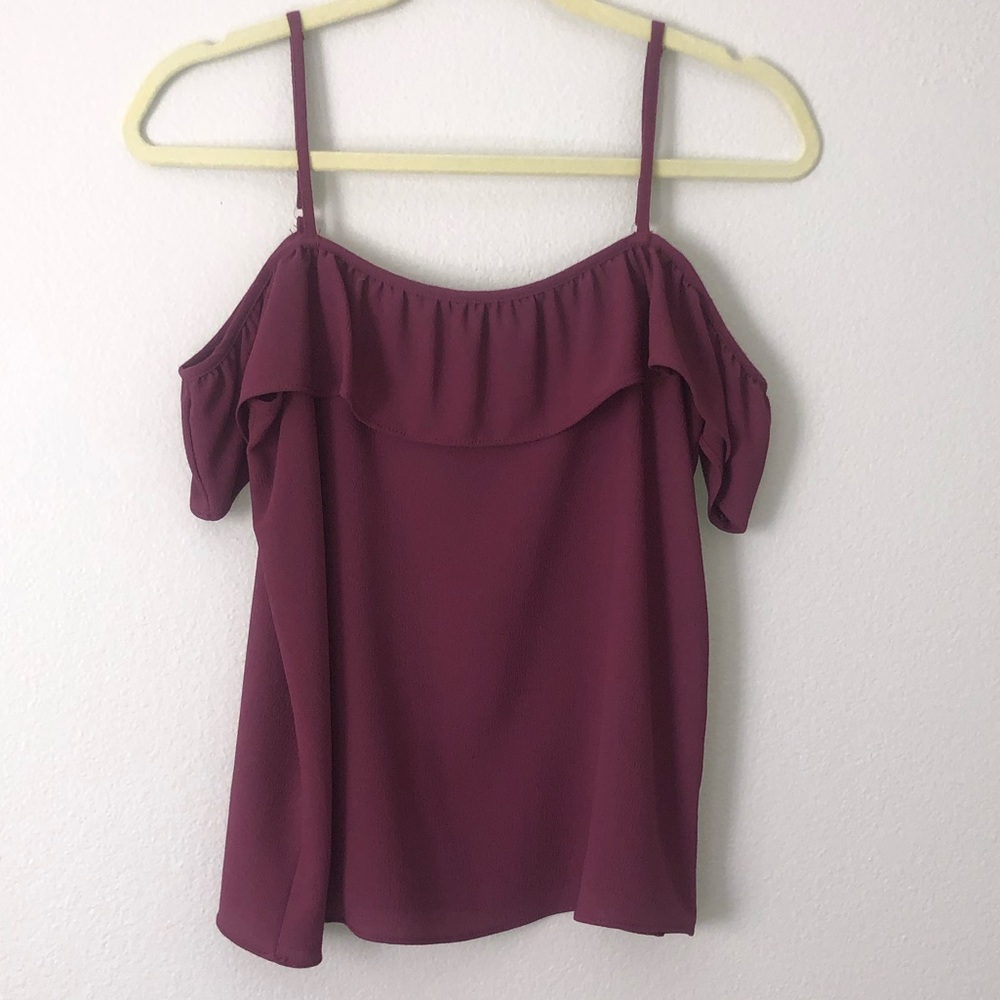 Purple/Magenta Off the Shoulder with Adjustable Straps Top